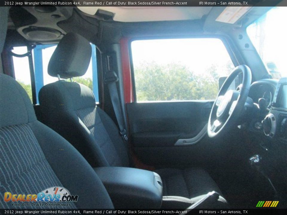 2012 Jeep Wrangler Unlimited Rubicon 4x4 Flame Red / Call of Duty: Black Sedosa/Silver French-Accent Photo #5