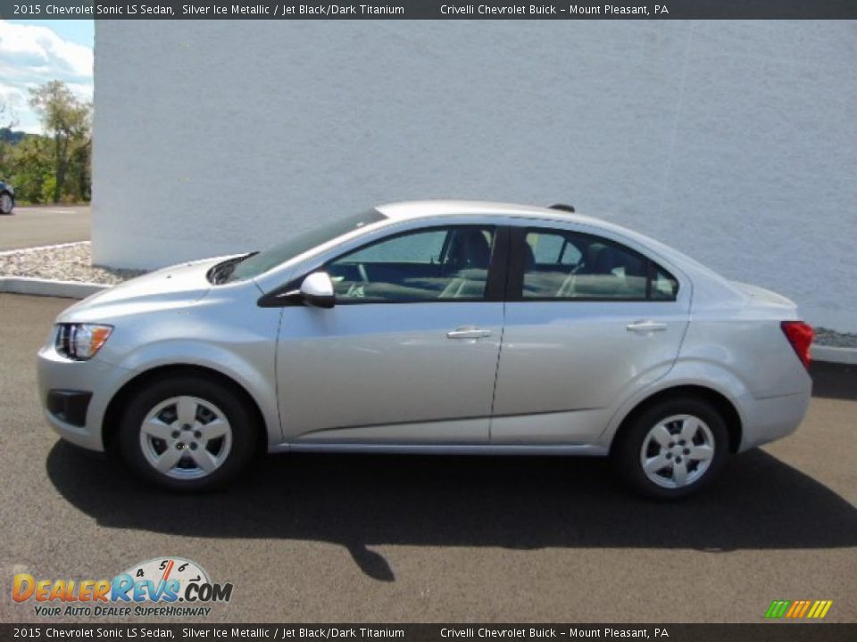 2015 Chevrolet Sonic LS Sedan Silver Ice Metallic / Jet Black/Dark Titanium Photo #2