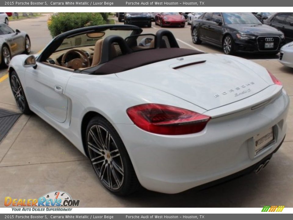 2015 Porsche Boxster S Carrara White Metallic / Luxor Beige Photo #5
