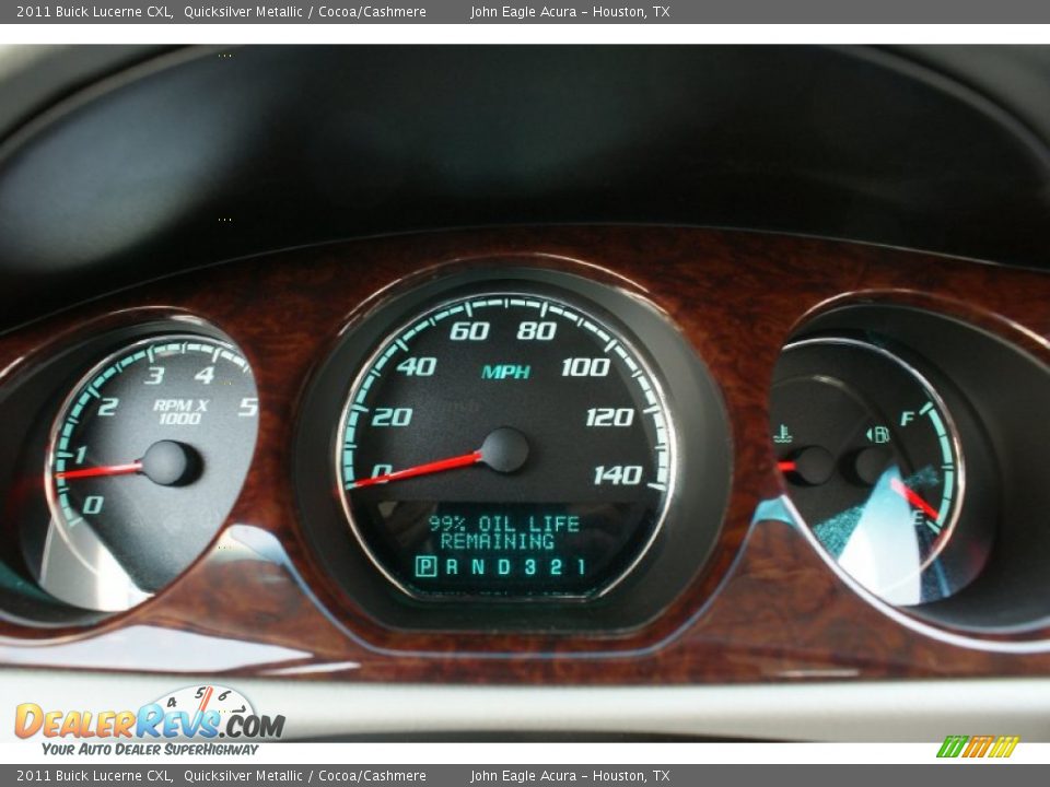 2011 Buick Lucerne CXL Quicksilver Metallic / Cocoa/Cashmere Photo #35
