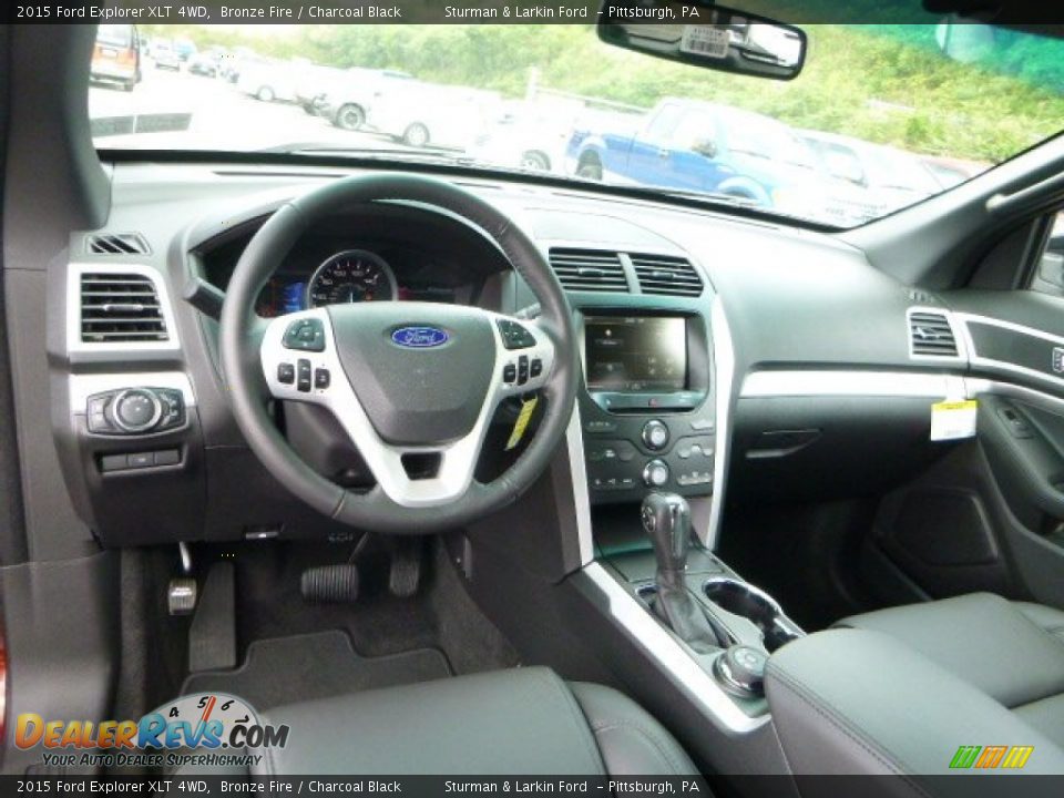 Charcoal Black Interior - 2015 Ford Explorer XLT 4WD Photo #10