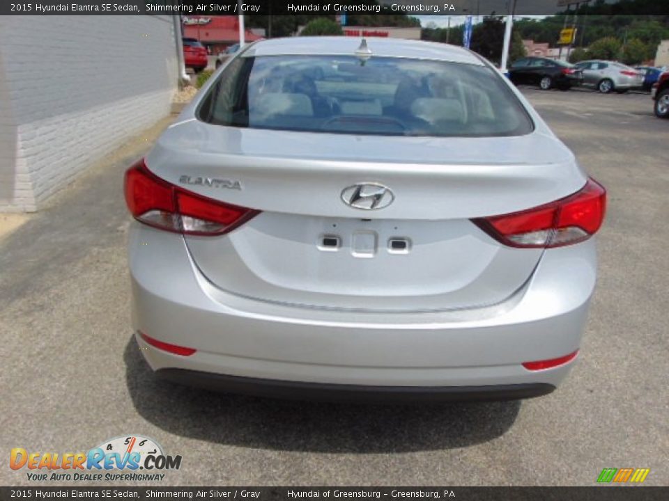 2015 Hyundai Elantra SE Sedan Shimmering Air Silver / Gray Photo #6