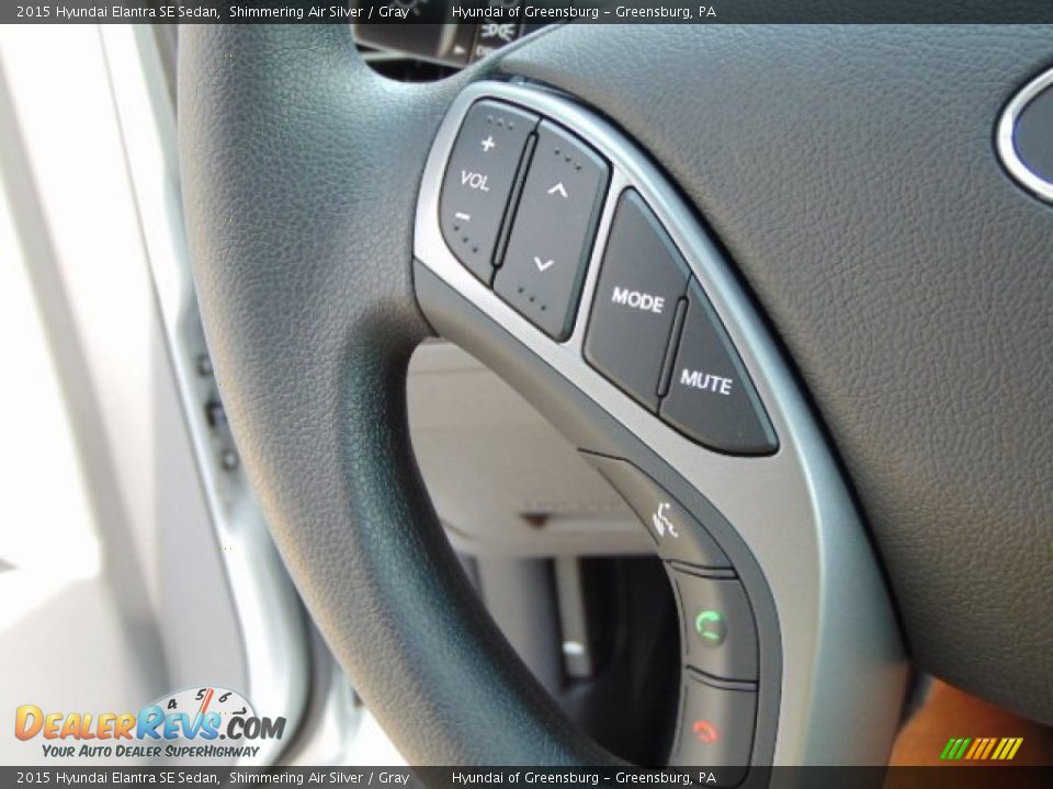 2015 Hyundai Elantra SE Sedan Shimmering Air Silver / Gray Photo #12