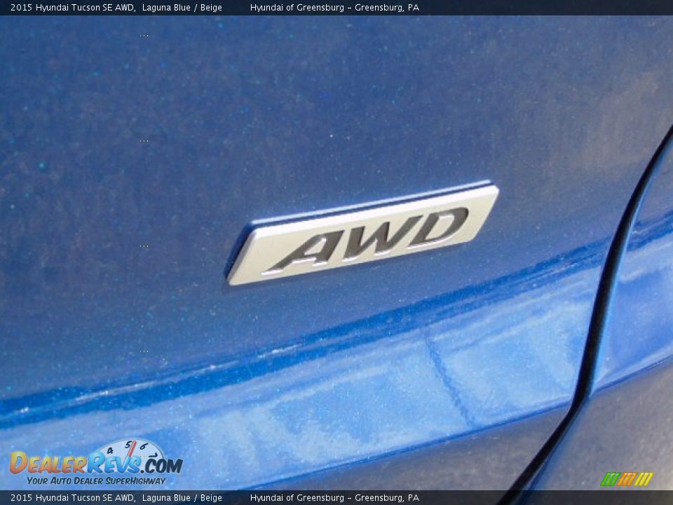 2015 Hyundai Tucson SE AWD Laguna Blue / Beige Photo #7