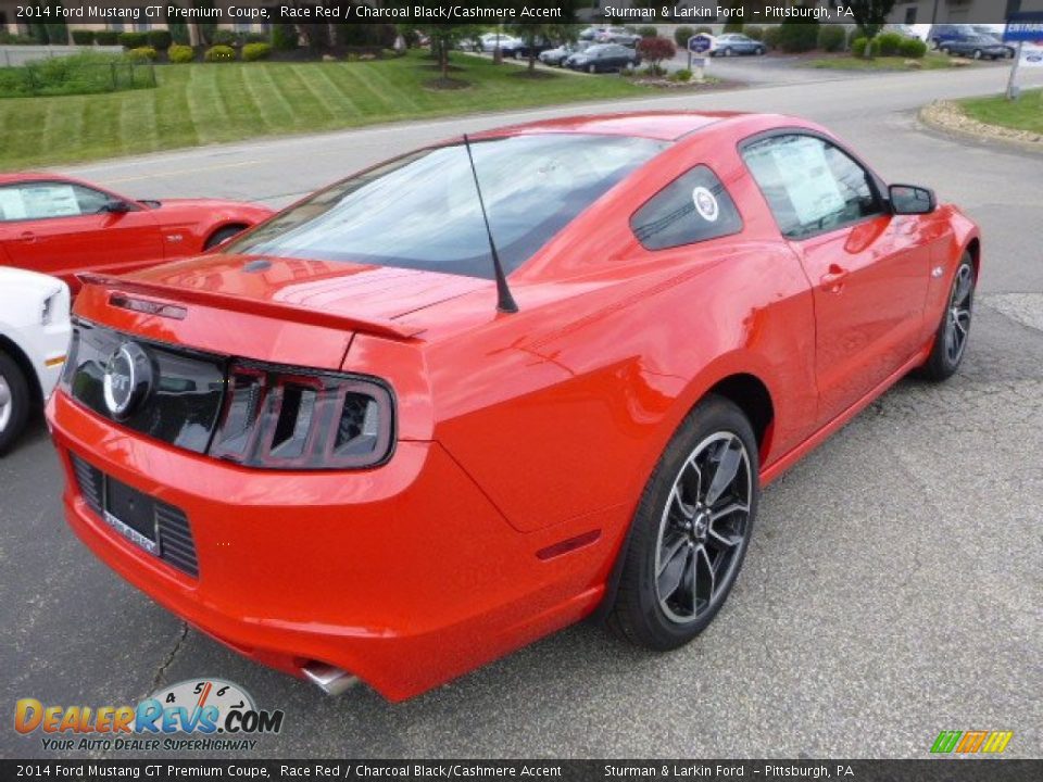 2014 Ford Mustang GT Premium Coupe Race Red / Charcoal Black/Cashmere Accent Photo #2