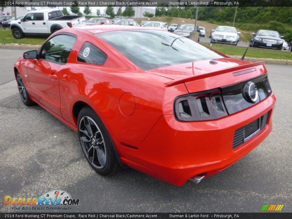 2014 Ford Mustang GT Premium Coupe Race Red / Charcoal Black/Cashmere Accent Photo #4