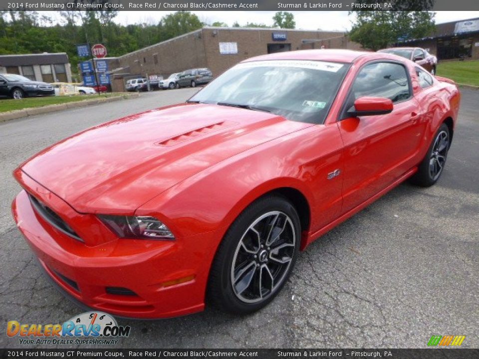 2014 Ford Mustang GT Premium Coupe Race Red / Charcoal Black/Cashmere Accent Photo #5