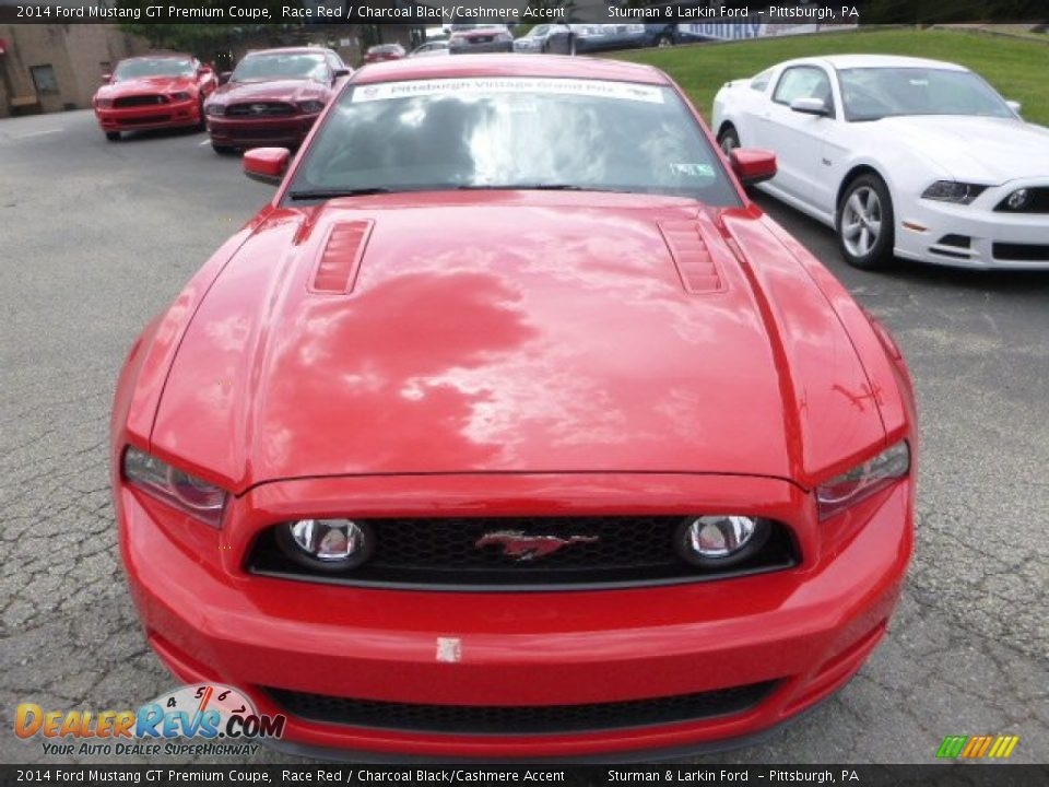 2014 Ford Mustang GT Premium Coupe Race Red / Charcoal Black/Cashmere Accent Photo #6