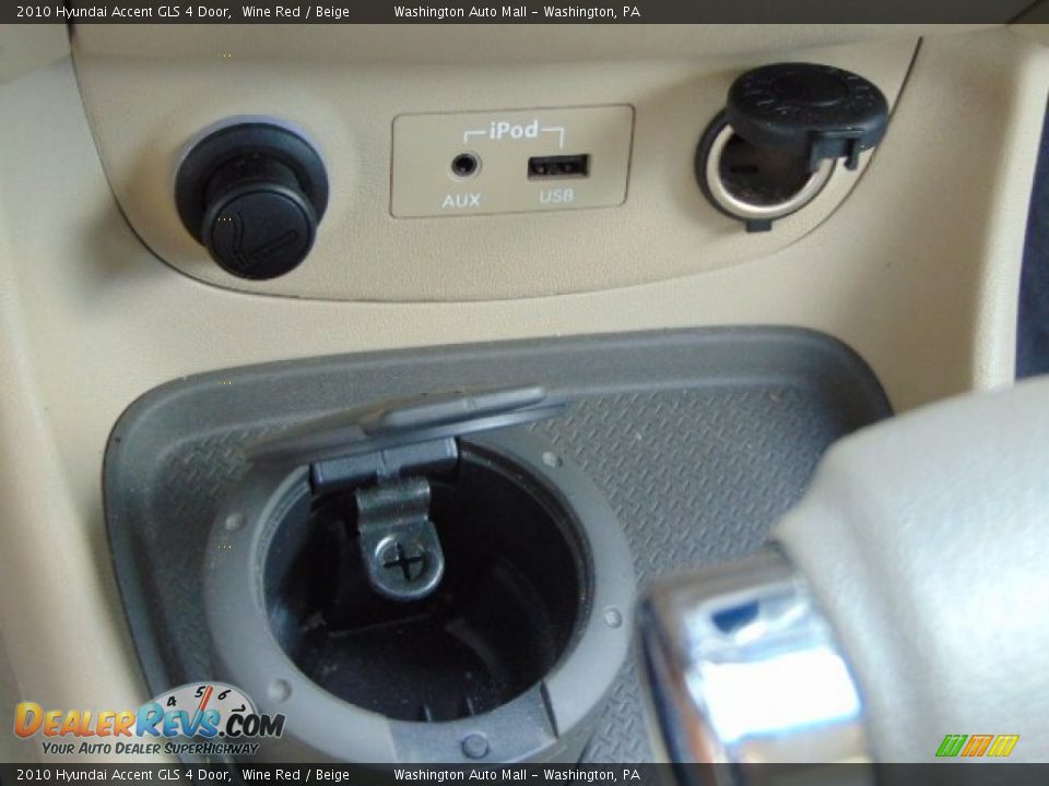 2010 Hyundai Accent GLS 4 Door Wine Red / Beige Photo #13