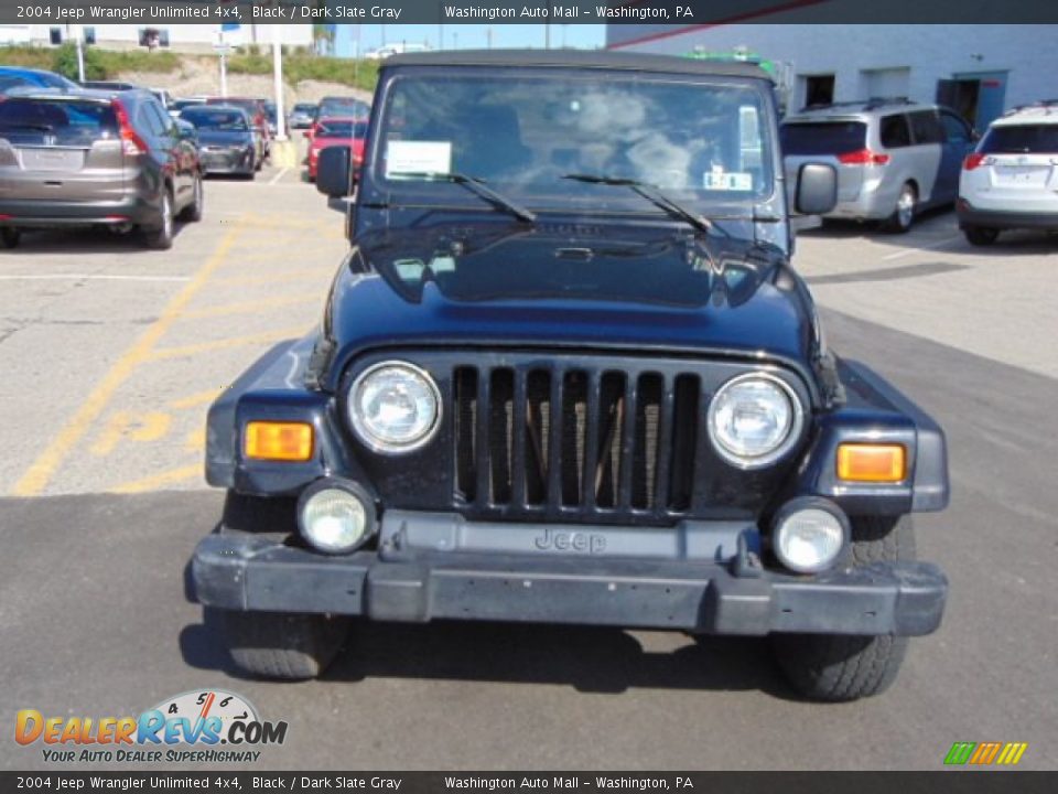 2004 Jeep Wrangler Unlimited 4x4 Black / Dark Slate Gray Photo #3