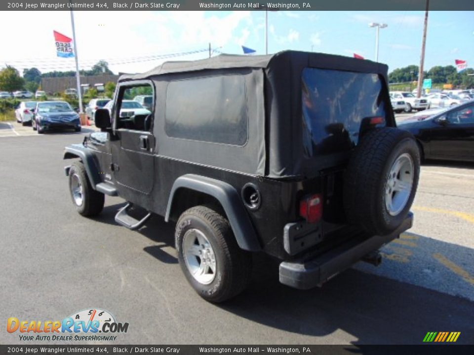 2004 Jeep Wrangler Unlimited 4x4 Black / Dark Slate Gray Photo #6