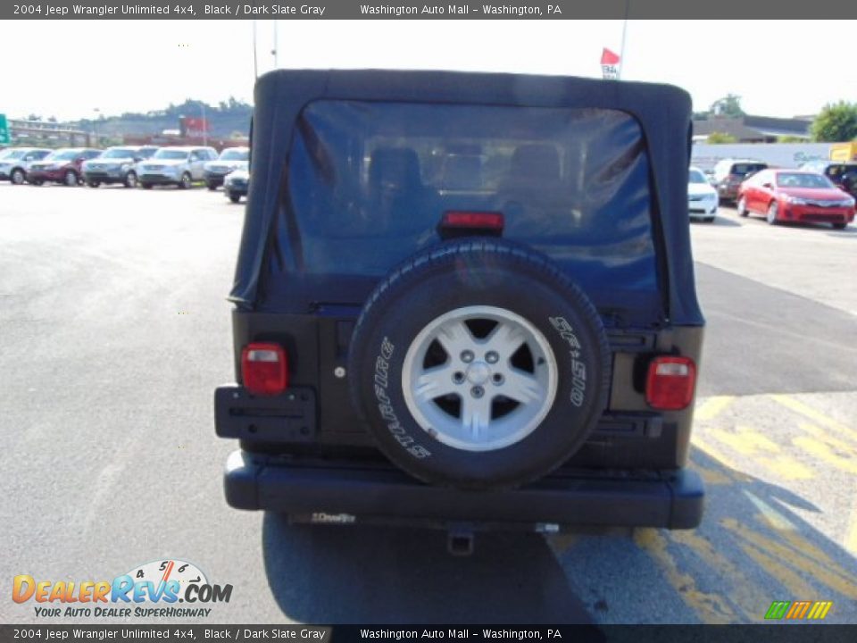 2004 Jeep Wrangler Unlimited 4x4 Black / Dark Slate Gray Photo #7