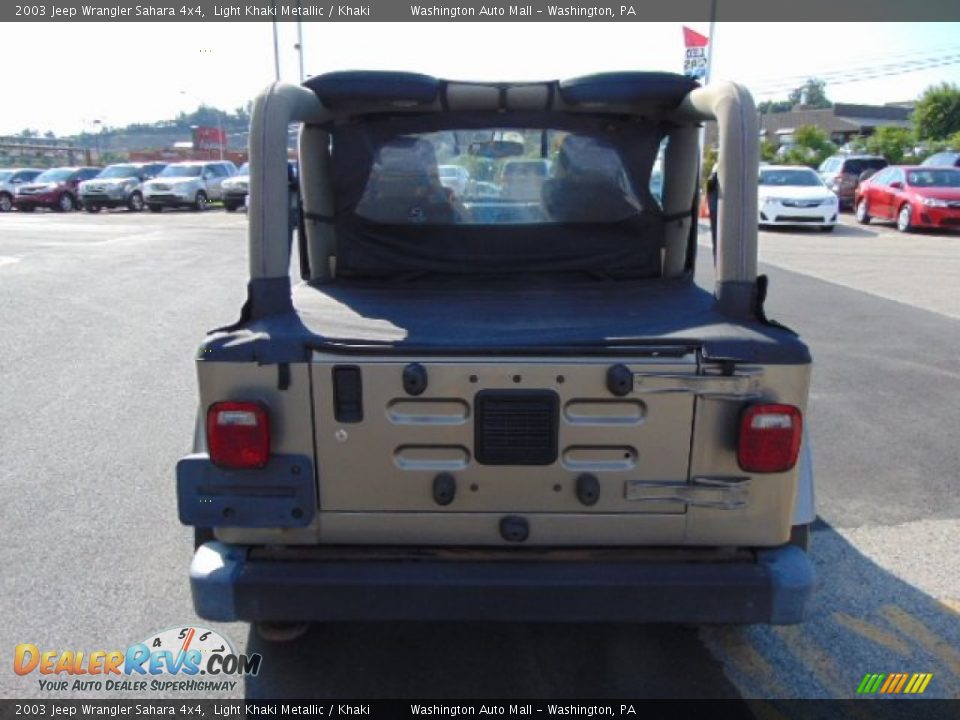2003 Jeep Wrangler Sahara 4x4 Light Khaki Metallic / Khaki Photo #4