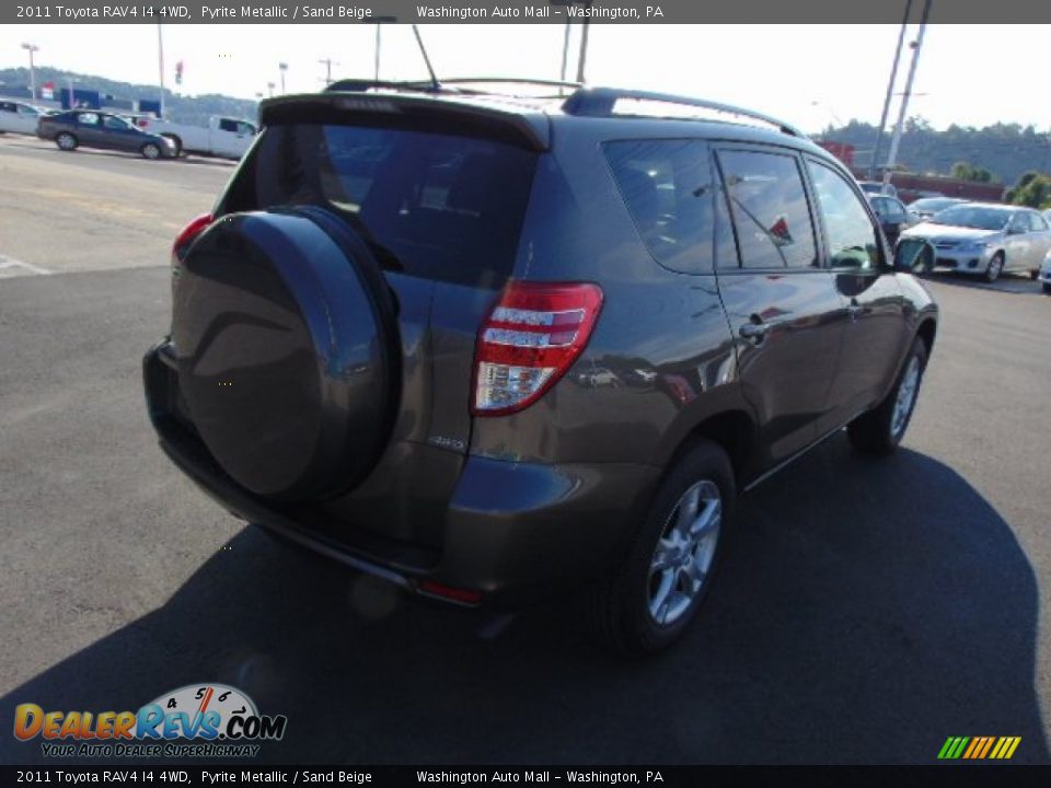 2011 Toyota RAV4 I4 4WD Pyrite Metallic / Sand Beige Photo #8