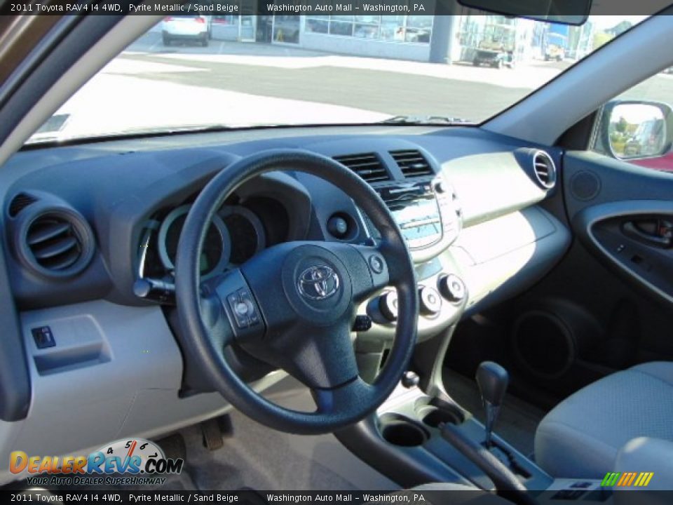 2011 Toyota RAV4 I4 4WD Pyrite Metallic / Sand Beige Photo #11