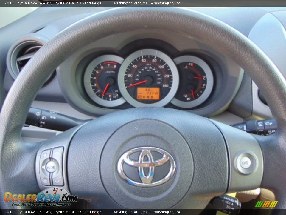 2011 Toyota RAV4 I4 4WD Pyrite Metallic / Sand Beige Photo #15