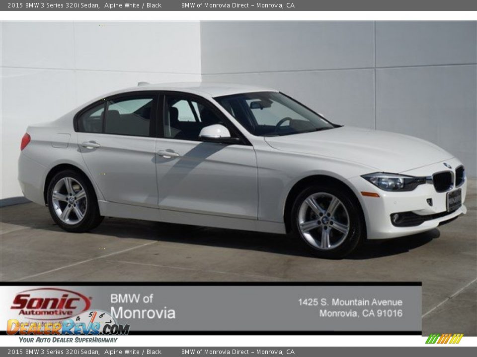 2015 BMW 3 Series 320i Sedan Alpine White / Black Photo #1