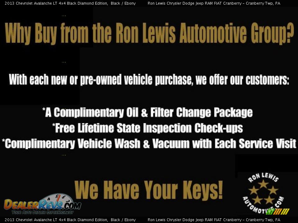 Dealer Info of 2013 Chevrolet Avalanche LT 4x4 Black Diamond Edition Photo #19