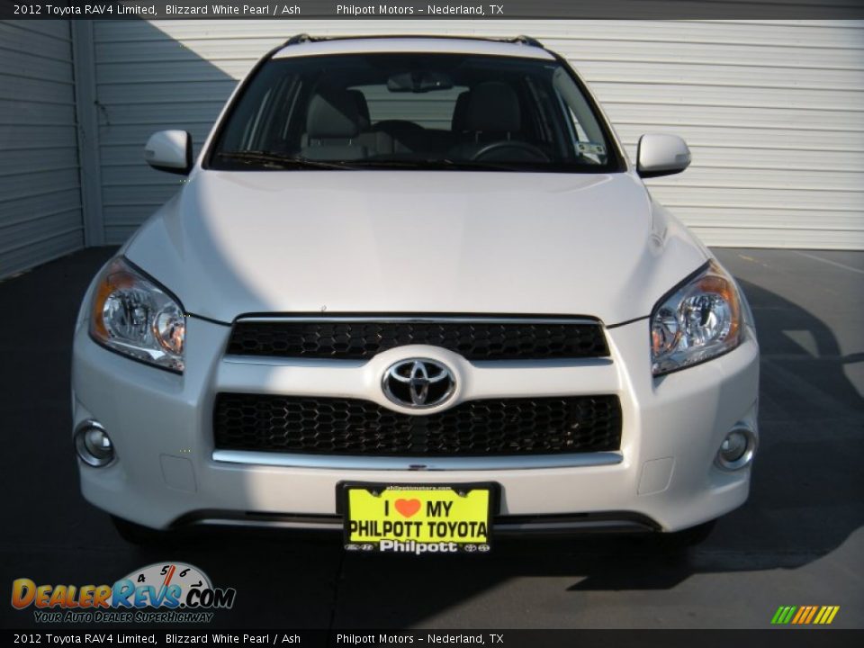 2012 Toyota RAV4 Limited Blizzard White Pearl / Ash Photo #8