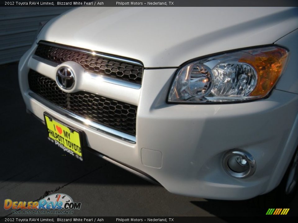 2012 Toyota RAV4 Limited Blizzard White Pearl / Ash Photo #12