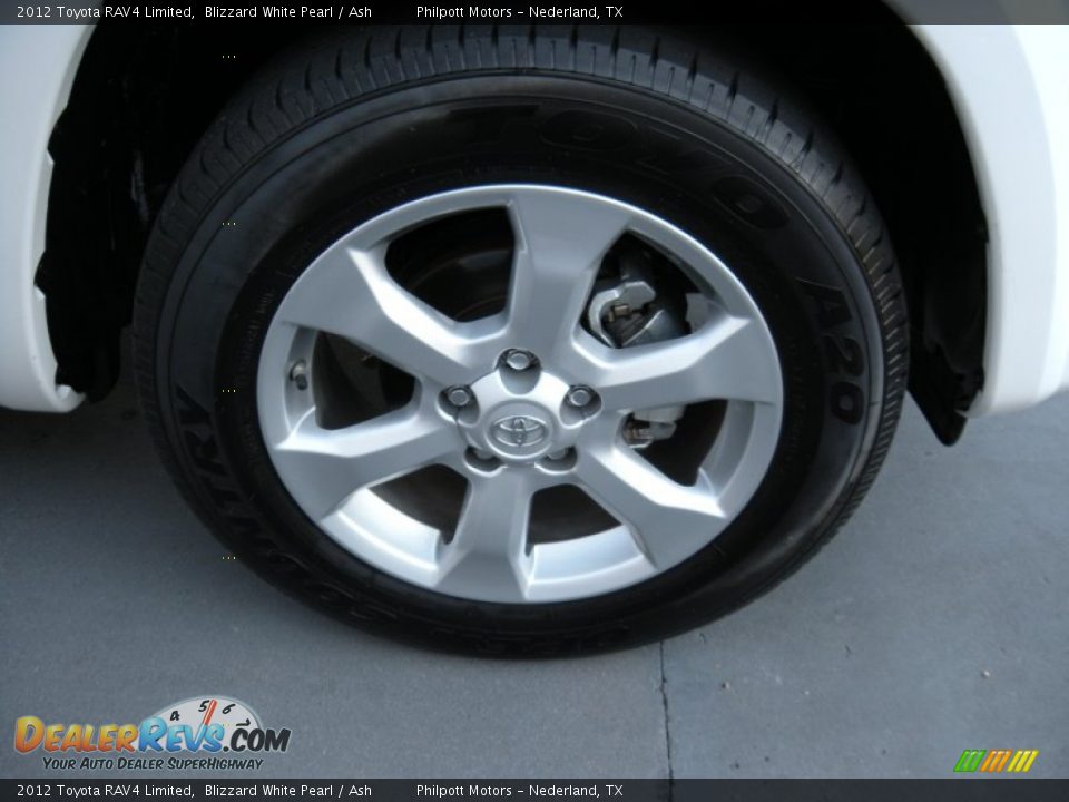 2012 Toyota RAV4 Limited Blizzard White Pearl / Ash Photo #16