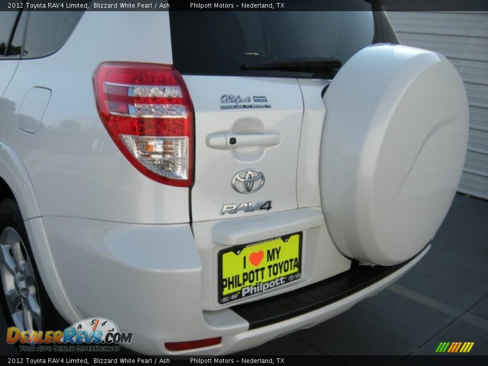 2012 Toyota RAV4 Limited Blizzard White Pearl / Ash Photo #21