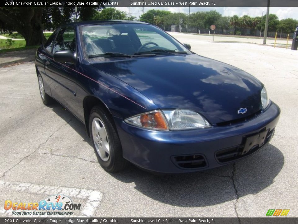 2001 Chevrolet Cavalier Coupe Indigo Blue Metallic / Graphite Photo #6