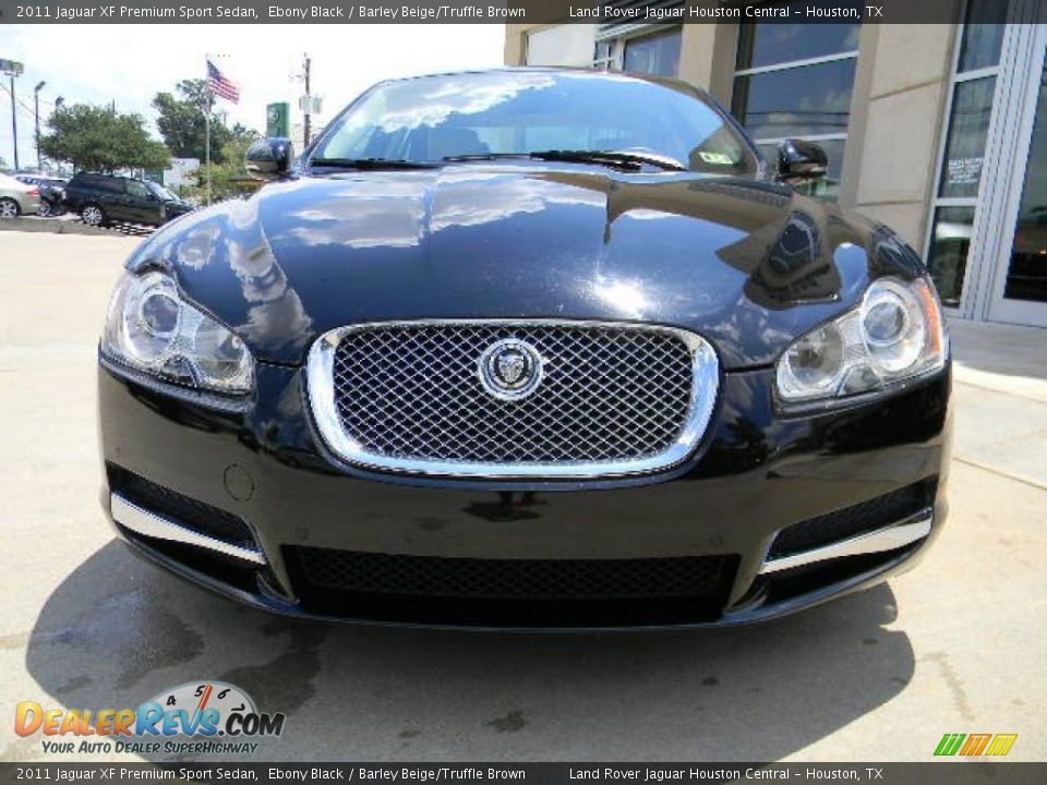 2011 Jaguar XF Premium Sport Sedan Ebony Black / Barley Beige/Truffle Brown Photo #6