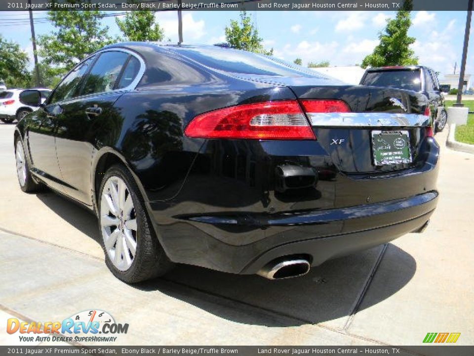 2011 Jaguar XF Premium Sport Sedan Ebony Black / Barley Beige/Truffle Brown Photo #8