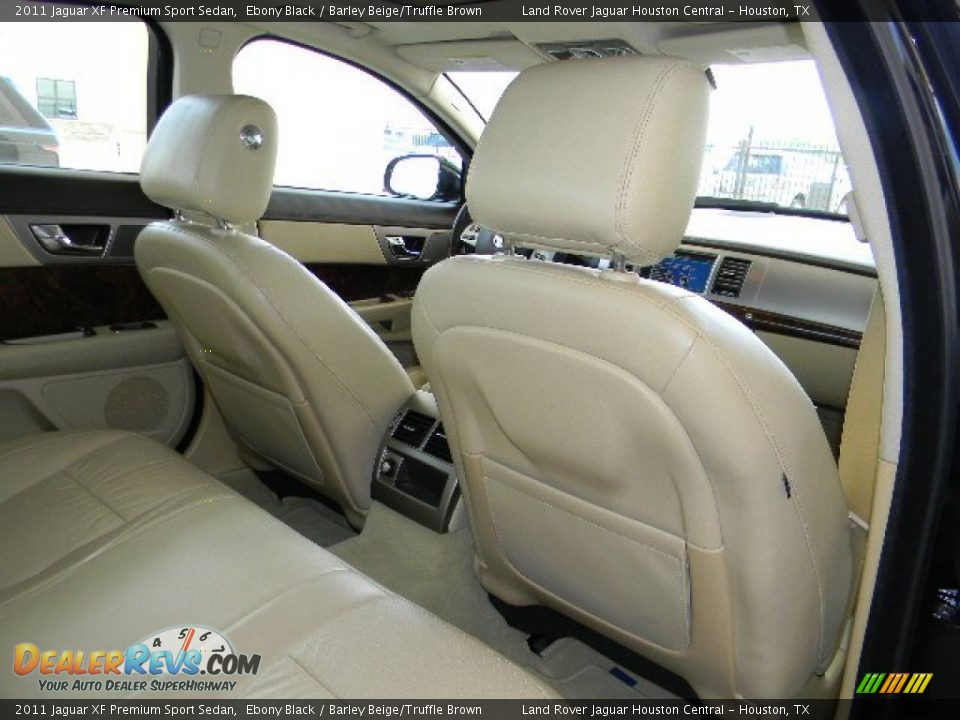2011 Jaguar XF Premium Sport Sedan Ebony Black / Barley Beige/Truffle Brown Photo #16
