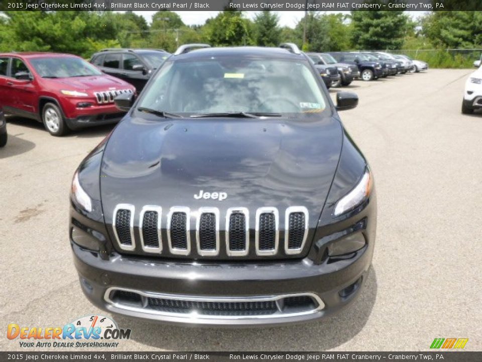 2015 Jeep Cherokee Limited 4x4 Brilliant Black Crystal Pearl / Black Photo #3