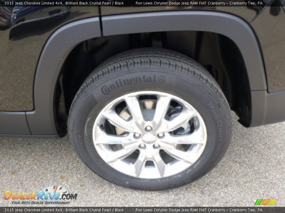 2015 Jeep Cherokee Limited 4x4 Brilliant Black Crystal Pearl / Black Photo #9