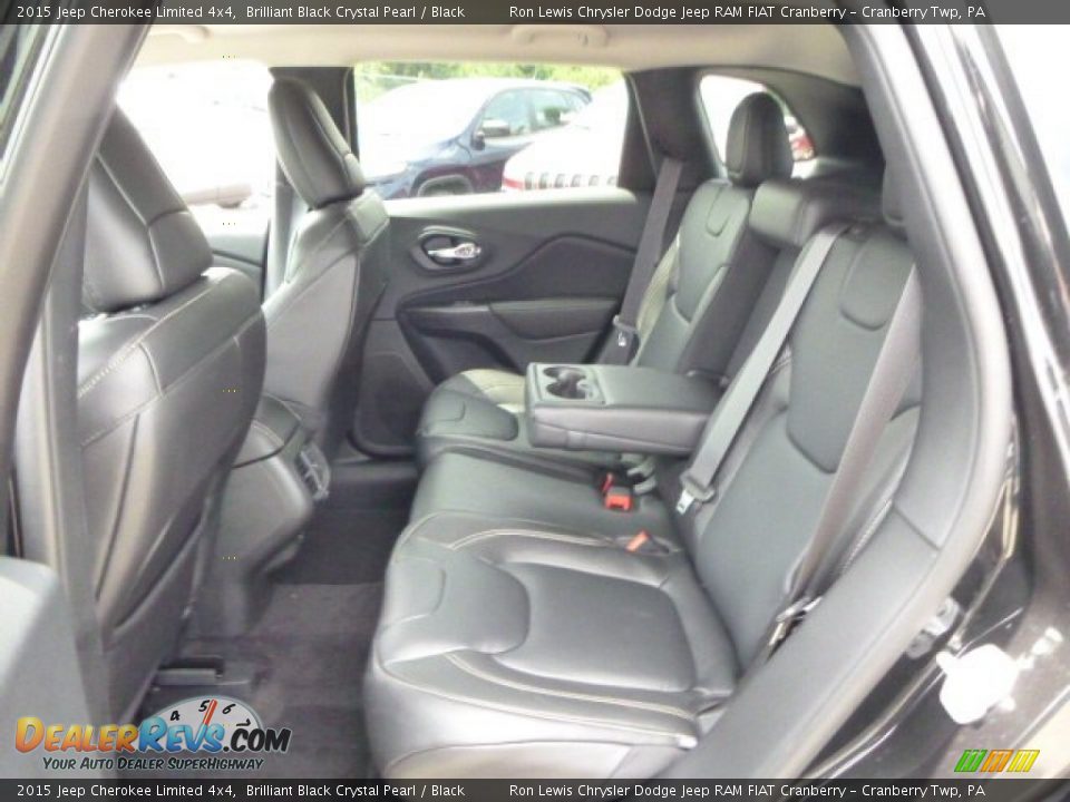 2015 Jeep Cherokee Limited 4x4 Brilliant Black Crystal Pearl / Black Photo #11