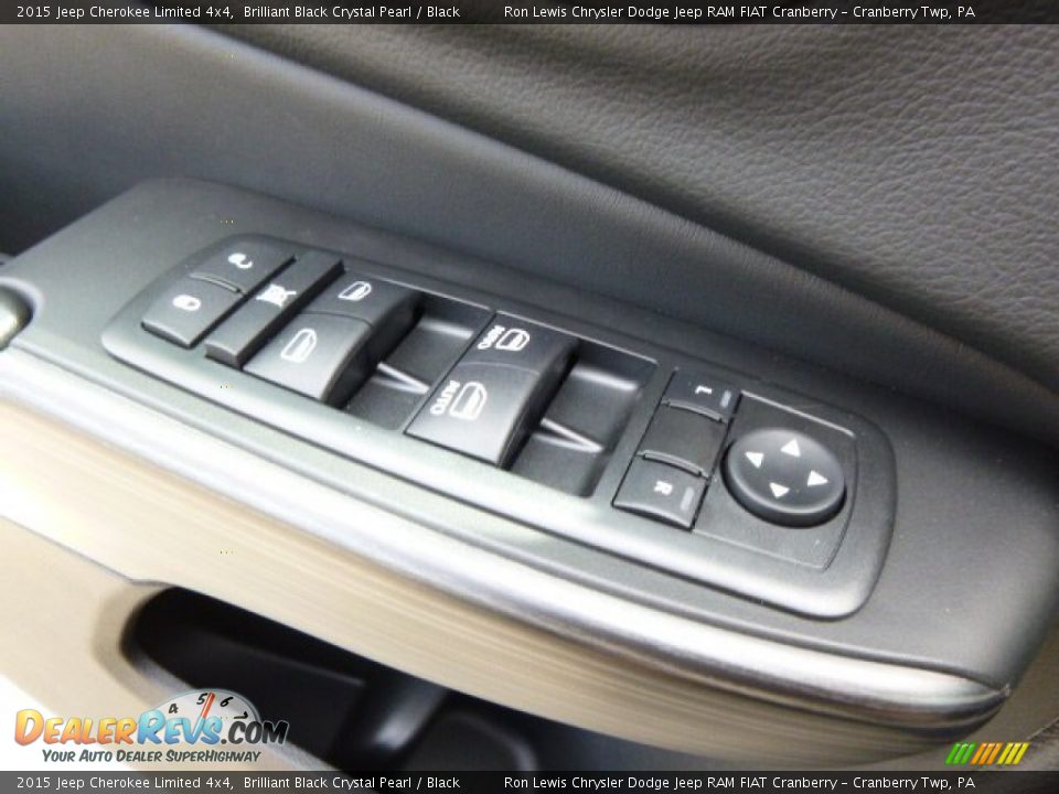 2015 Jeep Cherokee Limited 4x4 Brilliant Black Crystal Pearl / Black Photo #19
