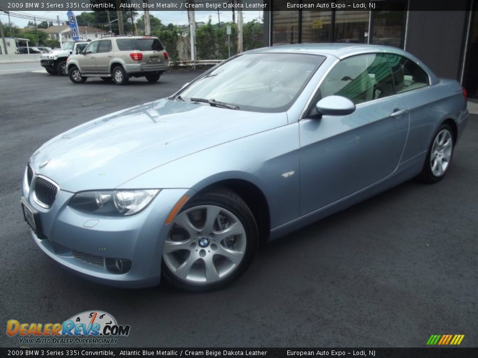 2009 BMW 3 Series 335i Convertible Atlantic Blue Metallic / Cream Beige Dakota Leather Photo #1