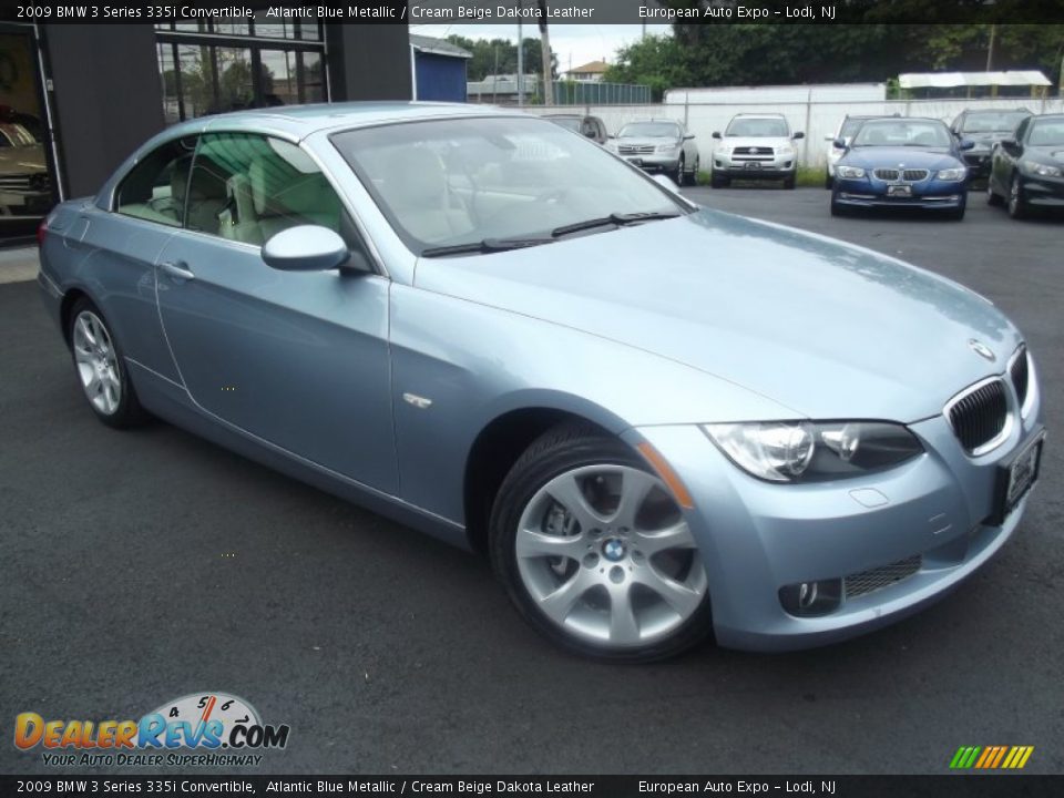 2009 BMW 3 Series 335i Convertible Atlantic Blue Metallic / Cream Beige Dakota Leather Photo #2