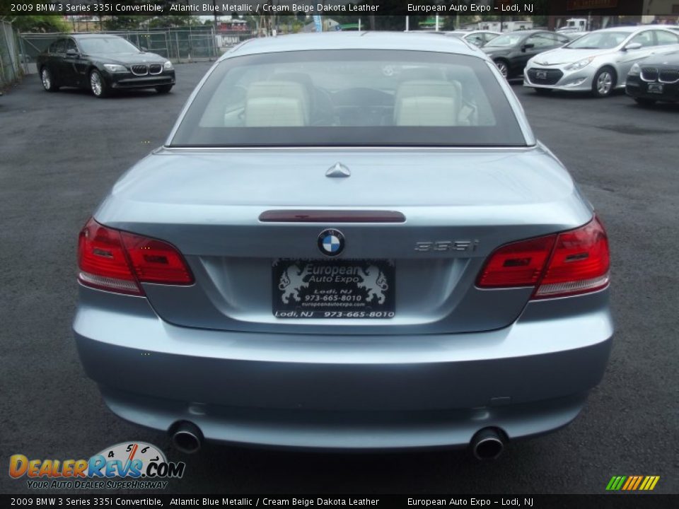 2009 BMW 3 Series 335i Convertible Atlantic Blue Metallic / Cream Beige Dakota Leather Photo #5