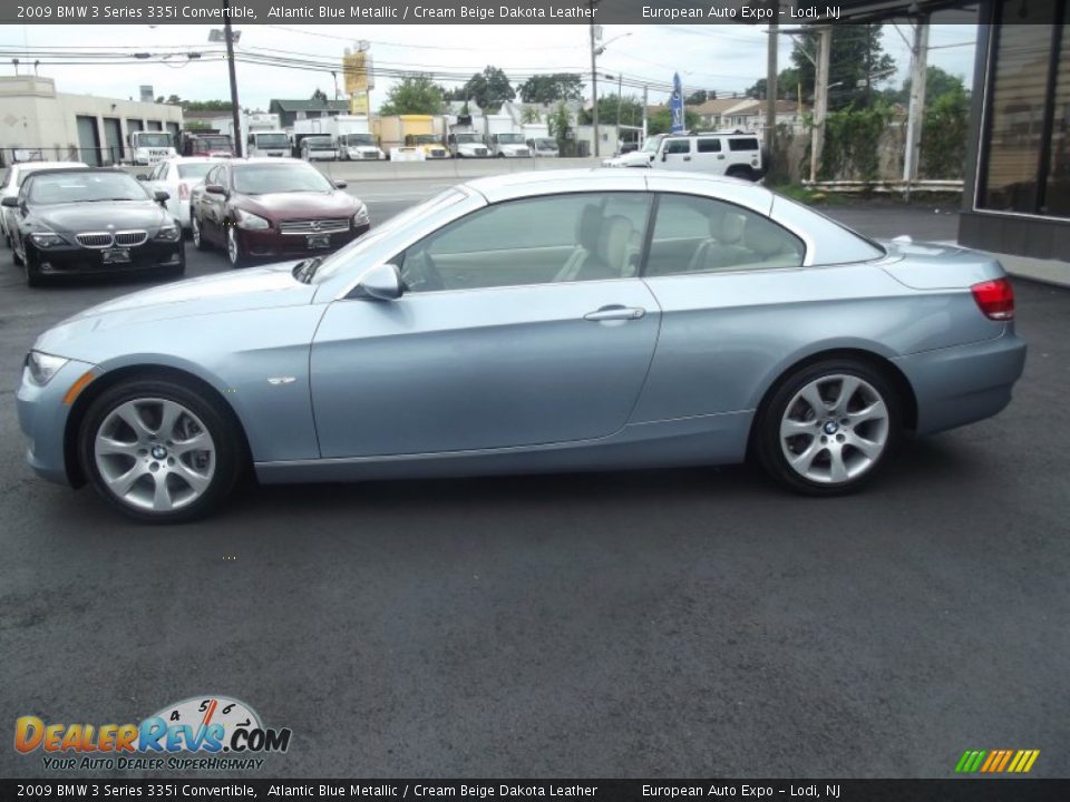 2009 BMW 3 Series 335i Convertible Atlantic Blue Metallic / Cream Beige Dakota Leather Photo #7