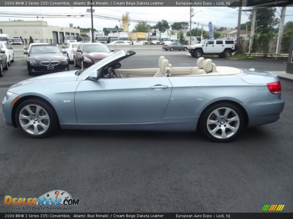 2009 BMW 3 Series 335i Convertible Atlantic Blue Metallic / Cream Beige Dakota Leather Photo #8