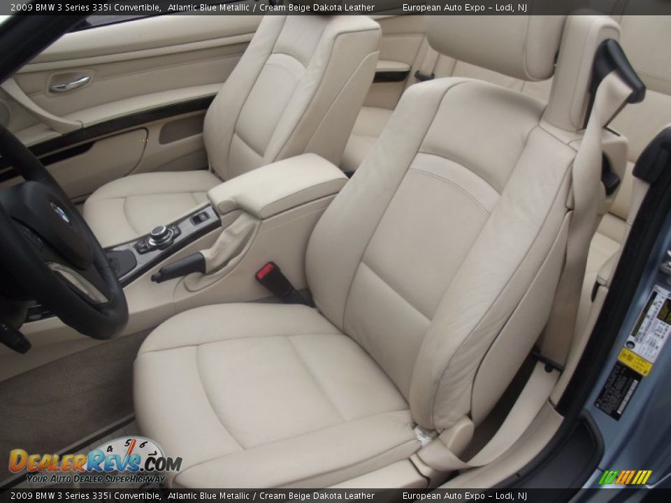 2009 BMW 3 Series 335i Convertible Atlantic Blue Metallic / Cream Beige Dakota Leather Photo #10