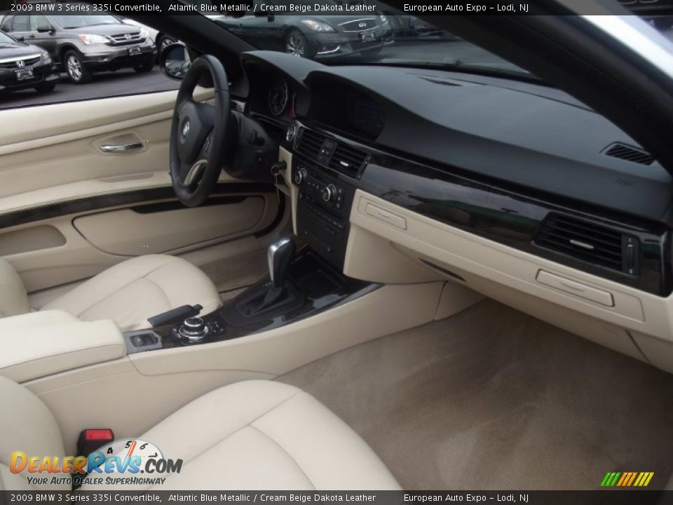 2009 BMW 3 Series 335i Convertible Atlantic Blue Metallic / Cream Beige Dakota Leather Photo #12