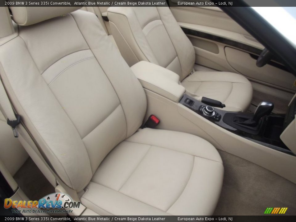 2009 BMW 3 Series 335i Convertible Atlantic Blue Metallic / Cream Beige Dakota Leather Photo #13