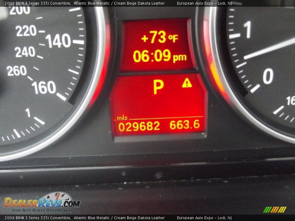 2009 BMW 3 Series 335i Convertible Atlantic Blue Metallic / Cream Beige Dakota Leather Photo #16