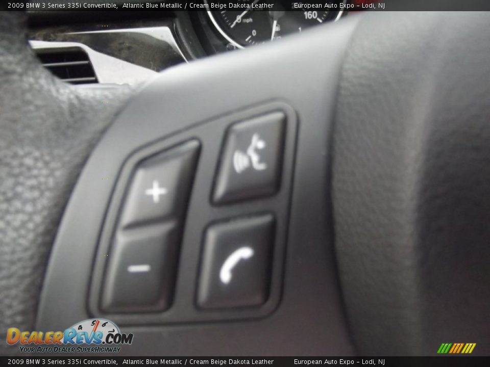 2009 BMW 3 Series 335i Convertible Atlantic Blue Metallic / Cream Beige Dakota Leather Photo #27