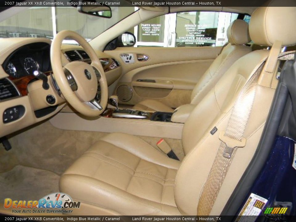 2007 Jaguar XK XK8 Convertible Indigo Blue Metallic / Caramel Photo #2
