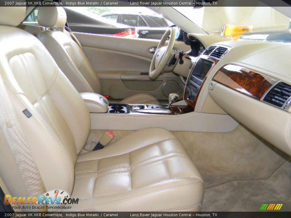 2007 Jaguar XK XK8 Convertible Indigo Blue Metallic / Caramel Photo #4