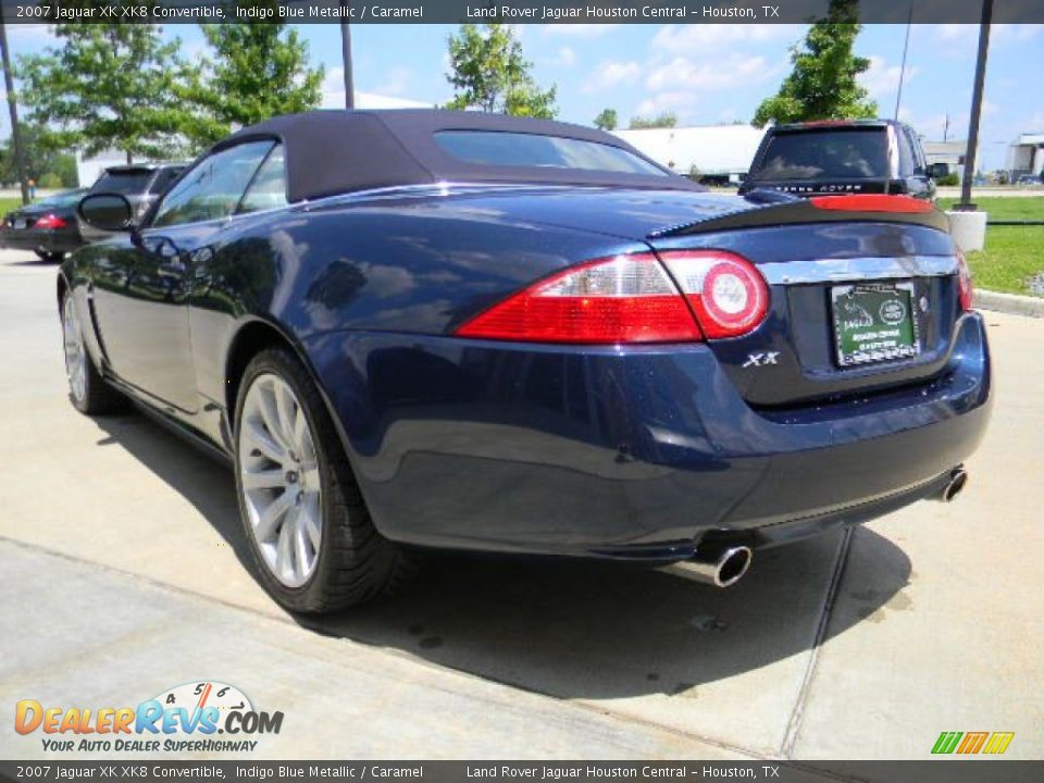 2007 Jaguar XK XK8 Convertible Indigo Blue Metallic / Caramel Photo #8