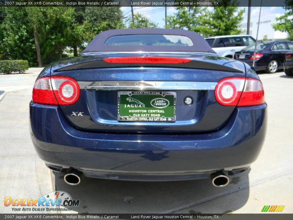 2007 Jaguar XK XK8 Convertible Indigo Blue Metallic / Caramel Photo #9