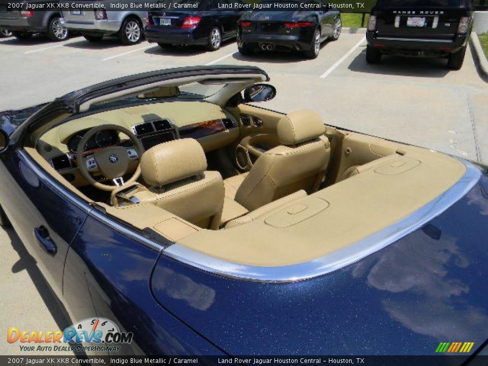 2007 Jaguar XK XK8 Convertible Indigo Blue Metallic / Caramel Photo #13