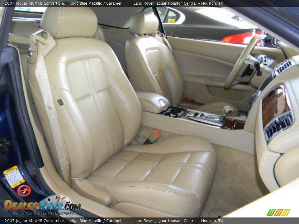 2007 Jaguar XK XK8 Convertible Indigo Blue Metallic / Caramel Photo #15